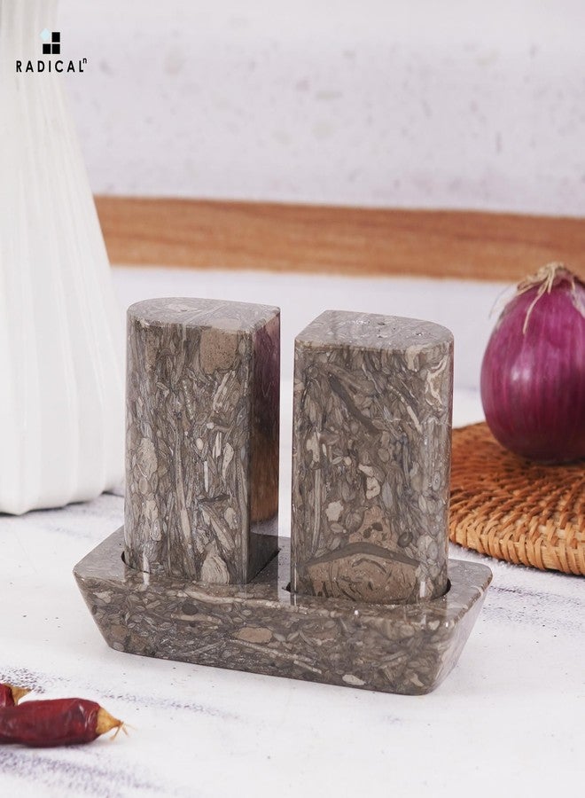 Radicaln Marble Salt and Pepper Shakers 2.5" Oceanic Handcrafted Stone Saleros Spice Set for Kitchen Table, Pink Salt Holder, Farmhouse Kitchen Decor, Elegant Home Essentials - Image 4