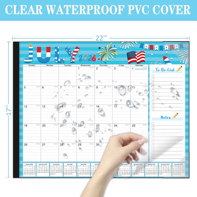 Lateefah Desk Calendar 2026, Large 22'' x 17'' Desk Calendar 2026-2027, 18 Month Desktop Calendars for Home & Office, Use Jan 2026 to June 2027 - Image 5