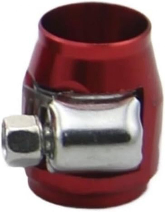 Hose Finisher Clamp 10PC Car Hose Finisher Clamp Radiator Modified Fuel Pipe Clip Buckle for Fuel Oil Gas Water Hose Tube(AN6 Red) - Image 1
