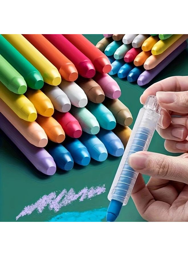 7Pcs Water Erasable Chalk Set 24 Colors With Protective Case For Blackboard Painting - Image 1