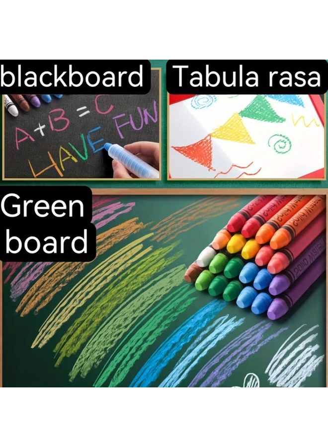 7Pcs Water Erasable Chalk Set 24 Colors With Protective Case For Blackboard Painting - Image 5