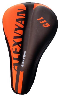 Alexvyan Imported Soft Bicycle Silicone Gel Saddle Cover (11 * 7.5 Inch) Cycling Cushion Pad City Cycle seat Cover Gym Cycle Gel Cover -Fits Narrow/Slim Seats (Orange) - Image 5