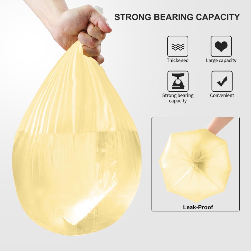 IDEMAYA 4-6 Gallon Gold Small Trash Bags 4 Gallon up to 6 Gallon Strong Garbage Bags Strong Disposable, Unscented Leak-proof Trash Bags for Cars Boat Office Bathroom Bedroom Kitchen Waste Basket Liner - Image 3