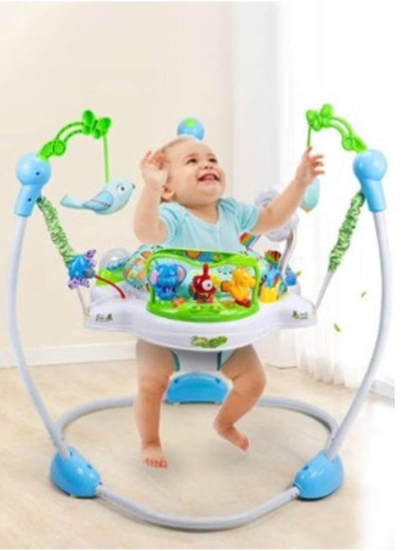 FULL JOY - Baby Activity Jumper Bouncer, Infant Activity Center With Music, Lights And Sounds - 3 Adjustable Heights, 360° Rotation - Image 1