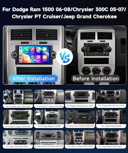 METEESER for Dodge Ram 1500 0608Chrysler 300C 0507Chrysler PT CruiserJeep Grand Cherokee264G Android Car Stereo 5G WiFi Wireless Carplay Android Auto62 for Dodge Ram for Jeep Grand Cherokee Radio - Image 3