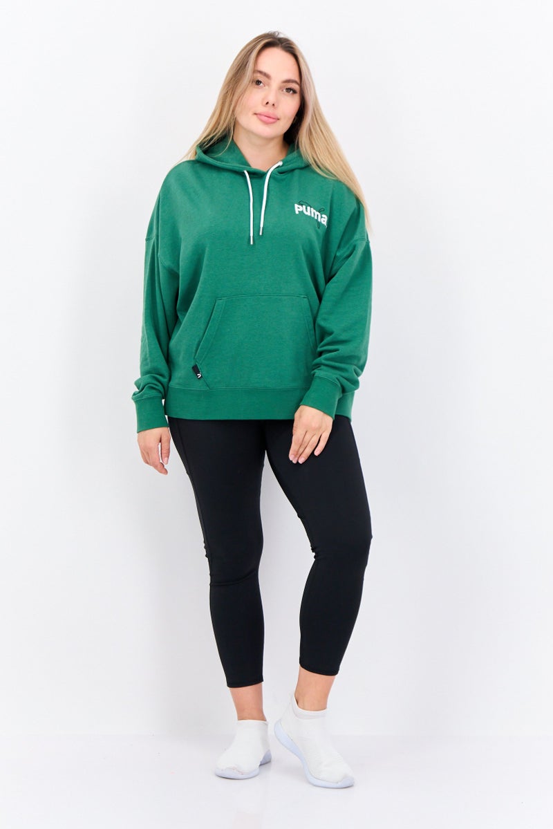 PUMA Women Sportswear Fit Long Sleeve Outdoor Sweatshirt, Green - Image 4