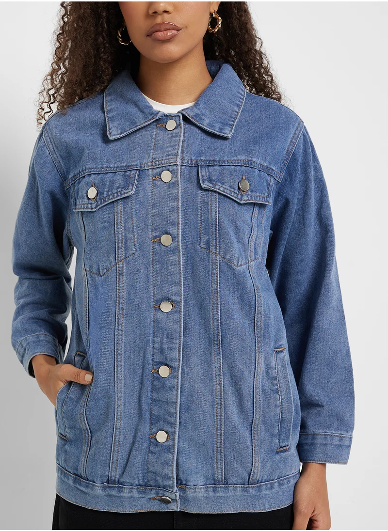 Ginger Oversize Longline Denim Jacket