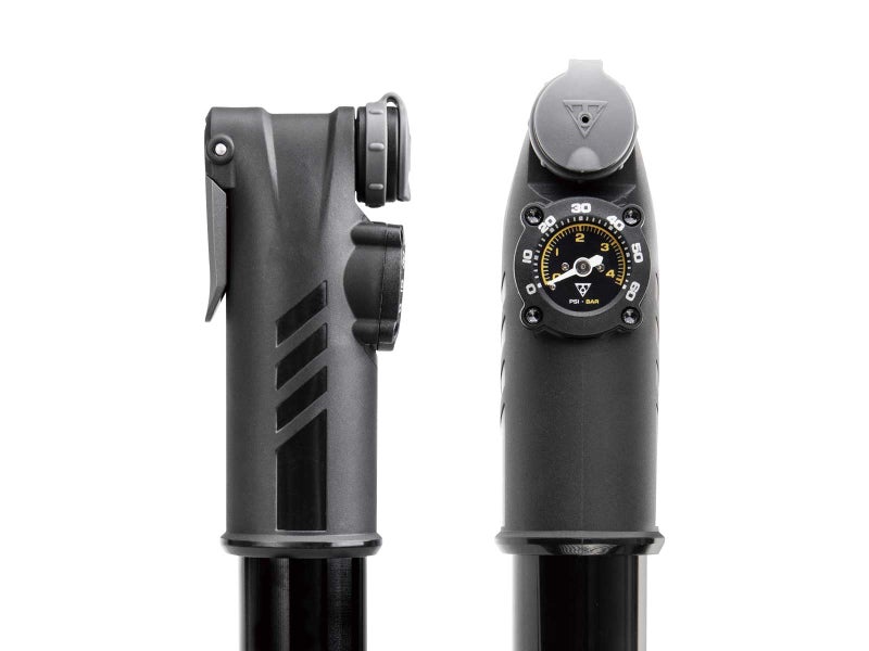Topeak Mountain TT Twin Turbo Mini Pump with Gauge, 60 Psi / 4 Bar, Fits Presta, Schrader, and Dunlop valves - Image 2