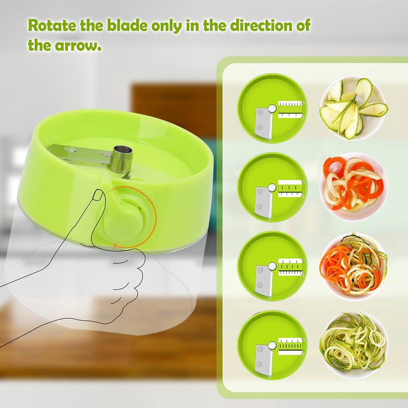 Sedhoom Direct Spiralizer for Veggies, 4 in 1 Zoodles Spiralizer, Zucchini Noodle Maker, Zucchini Spiralizer for Veggies Noodles  - Image 3