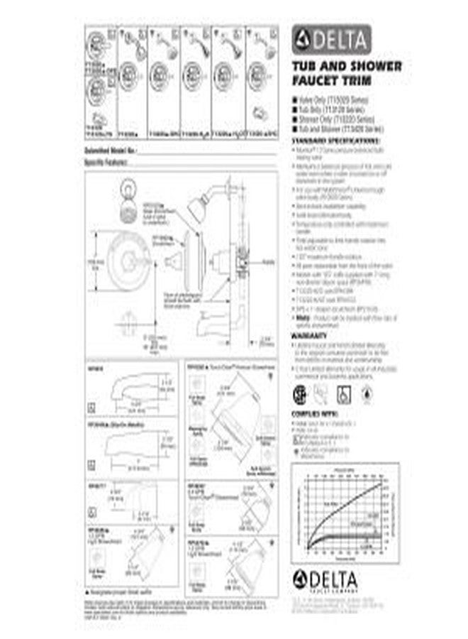 DELTA FAUCET T13120-LTS, 7.00 x 7.00 x 7.00 inches, Chrome - Image 4