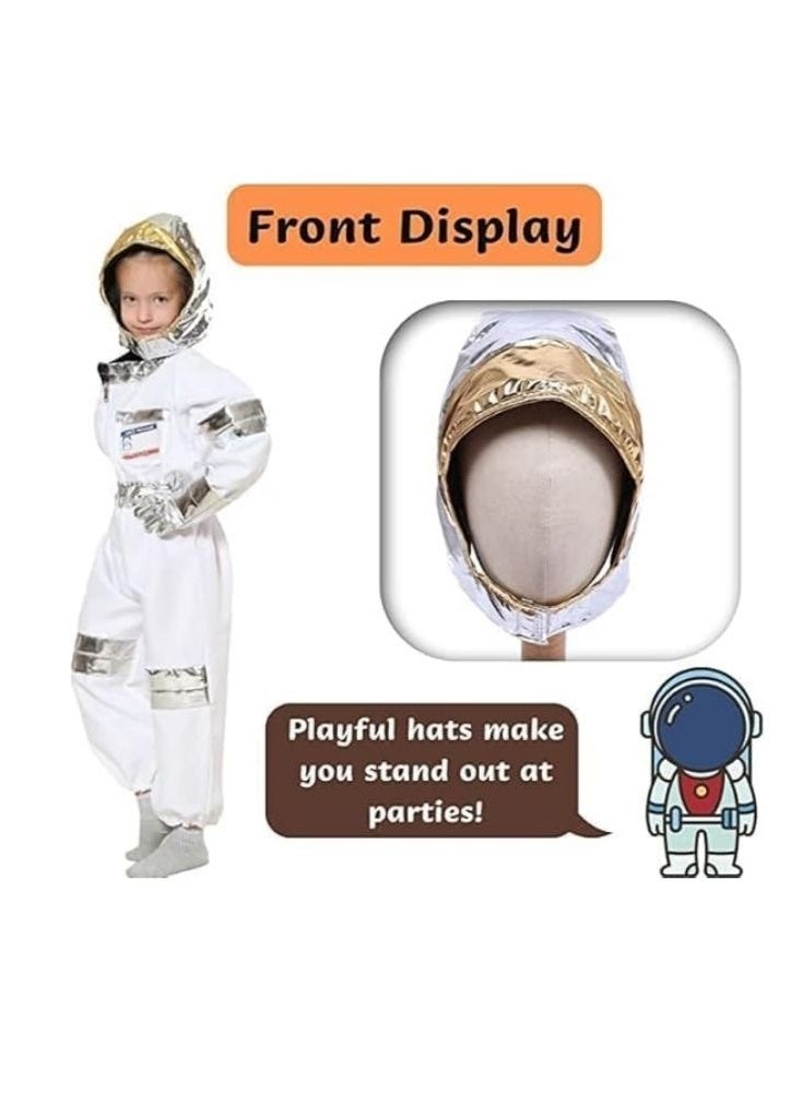 بريميم زي رائد الفضاء للأطفال – بدلة فضاء بيضاء للأولاد والبنات من عمر أربع إلى سبع سنوات - Image 3