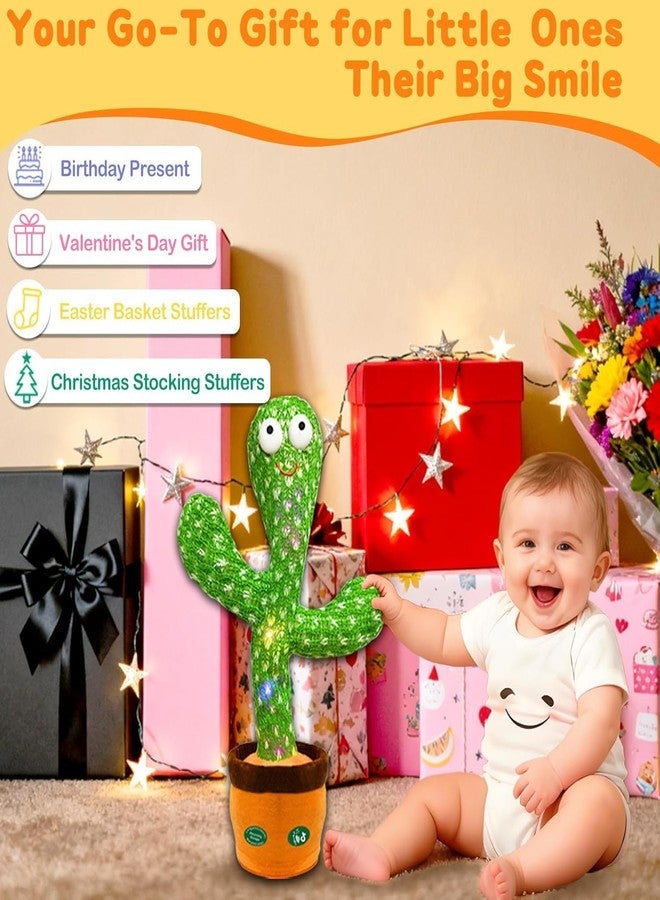 ECLET Dancing Cactus Talking Toy with LED Lighting & Singing Recording Repeat What You Say Funny Education Toys for Babies, Kids, Boys, Girls - Image 4