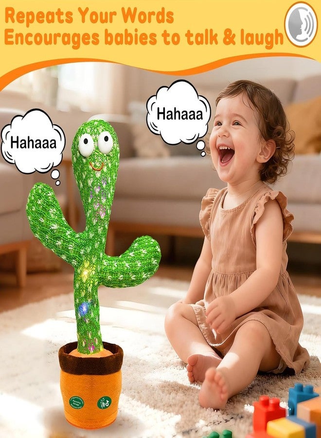 ECLET Dancing Cactus Talking Toy with LED Lighting & Singing Recording Repeat What You Say Funny Education Toys for Babies, Kids, Boys, Girls - Image 3