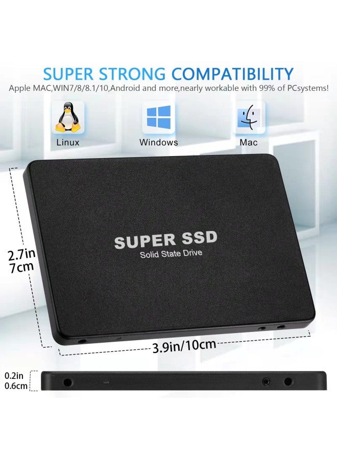 Hot Solid-state Drive SSD Expansion Upgrade 1TB/4TB Notebook Desktop Universal 2.5 "SATA3-Capacity:2tb (capacity Expansion And Upgrade)-Interface:Black  - Image 2