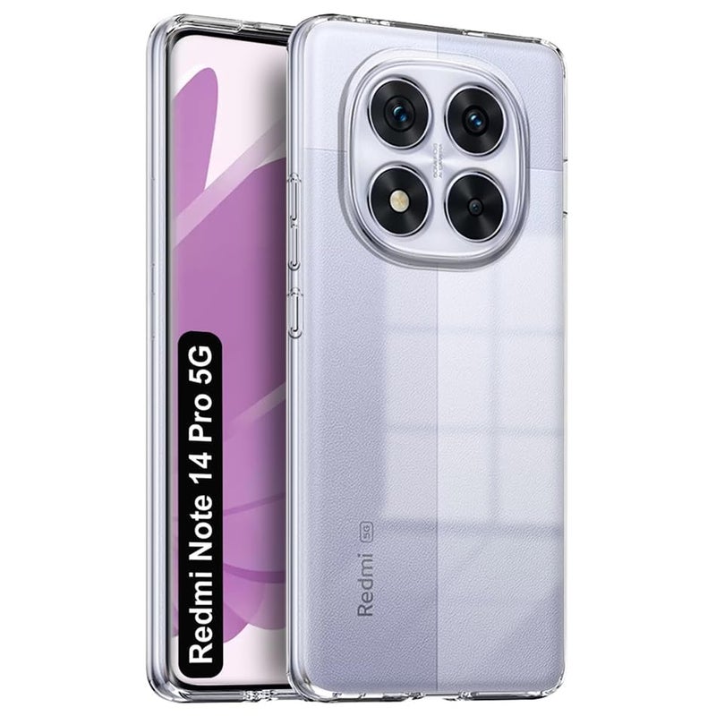 Nishtech غطاء خلفي شفاف هجين ناعم رفيع مضاد للغبار مع حماية الكاميرا لهاتف Redmi Note 14 Pro 5G و Poco X7 5G - Image 1