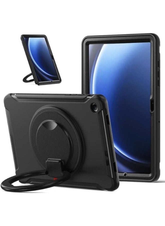 علبة مقاومة للصدمات لجهاز Galaxy Tab A9 Plus 2023 ، مع مقبض دوار وغطاء محمي ضد الصدمات والصدمات القوية والحواف المصممة بشكل متين لحماية Galaxy Tab A9 + SM-X210 / X215 / X216.