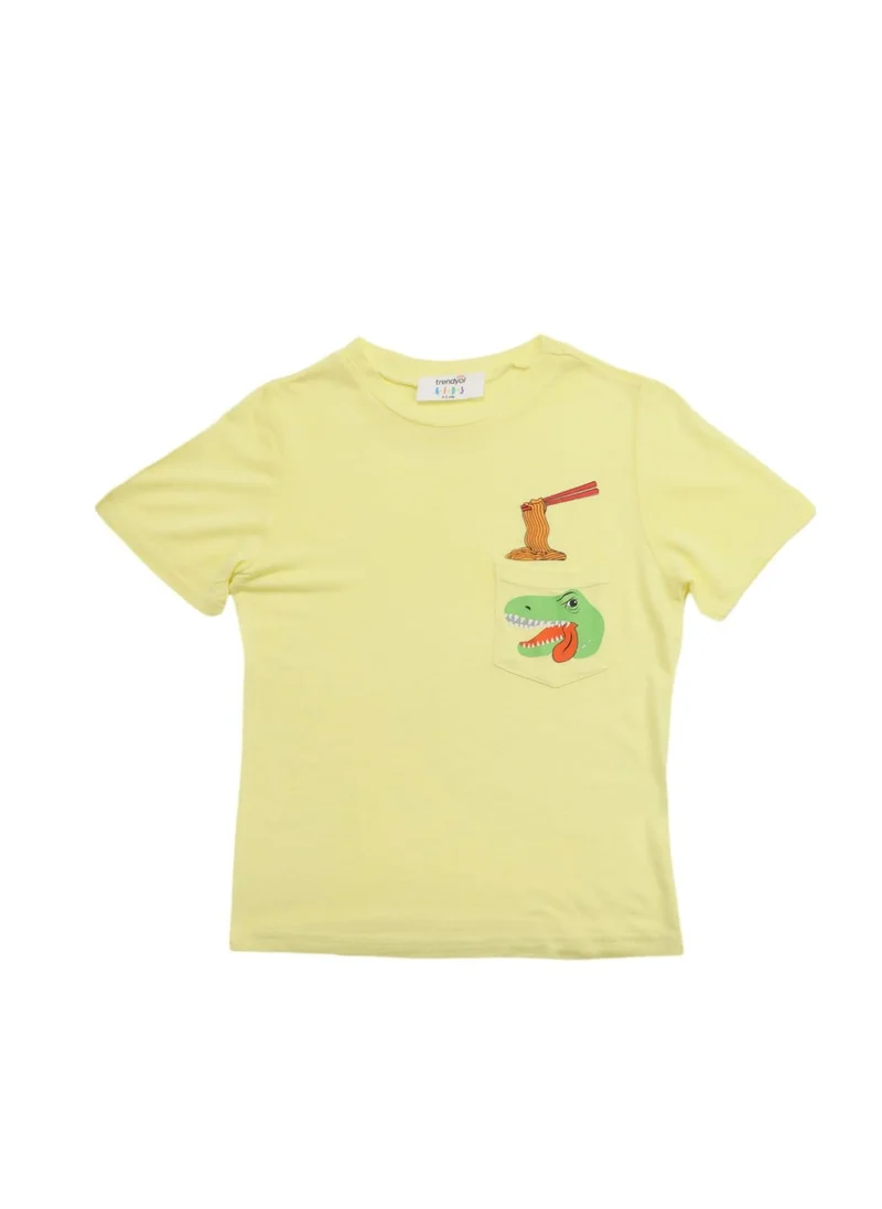 trendyol Kids Dino Print Pocket T-Shirt