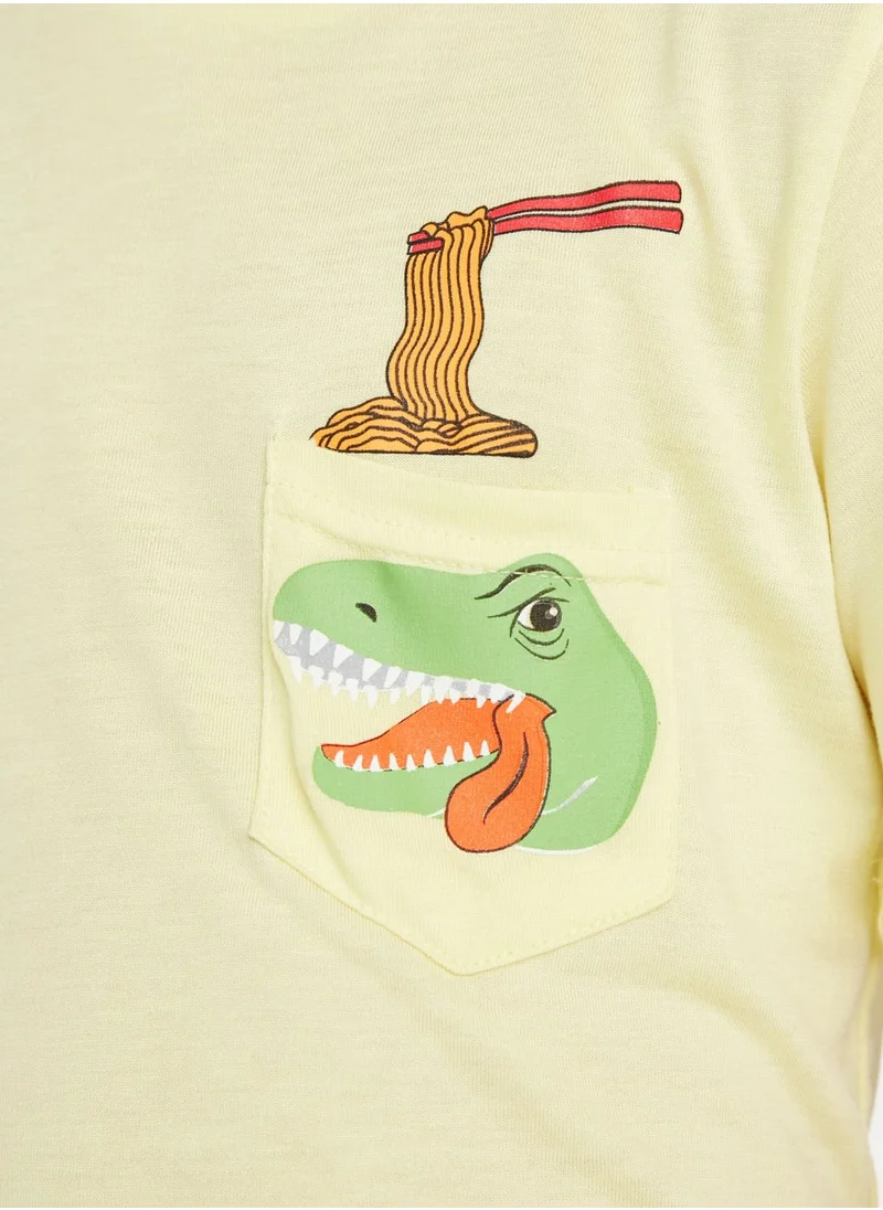 trendyol Kids Dino Print Pocket T-Shirt