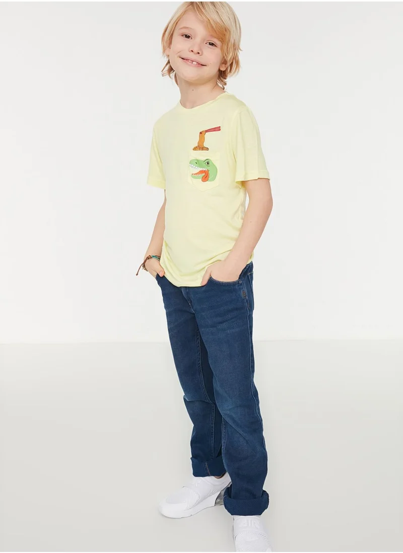 trendyol Kids Dino Print Pocket T-Shirt