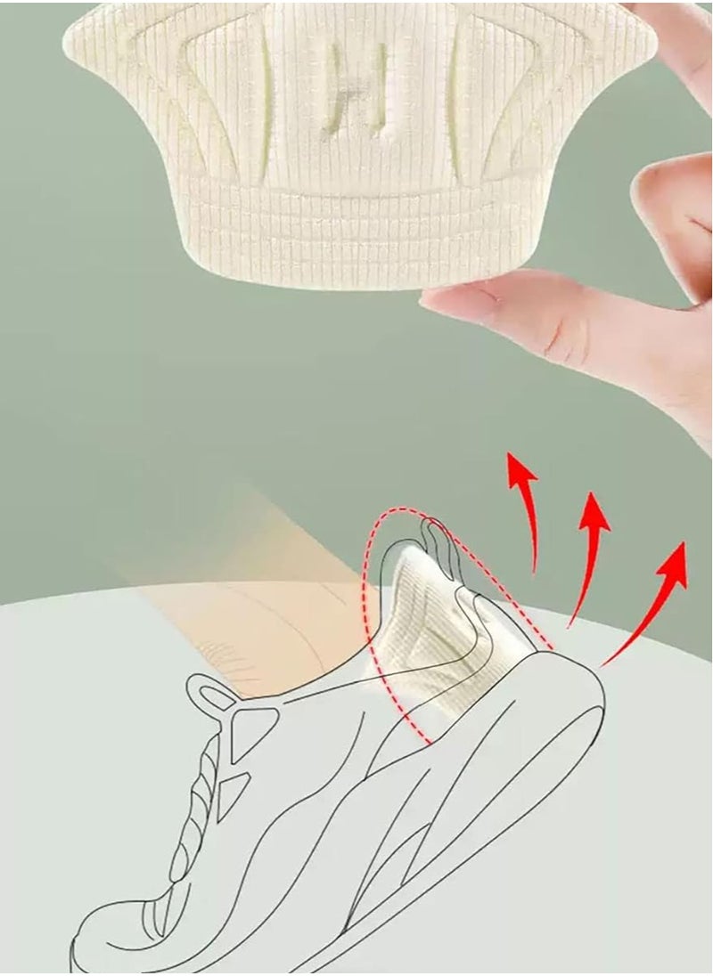 Generic Back of Heel Cushion Inserts, Insole Patch Sport Shoes Heel Sticker, Adhesive Heel Guards Liners for Sneaker, Improve Shoe Fit (Beige)  - Image 3