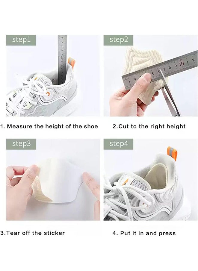 Generic Back of Heel Cushion Inserts, Insole Patch Sport Shoes Heel Sticker, Adhesive Heel Guards Liners for Sneaker, Improve Shoe Fit (Beige)  - Image 5