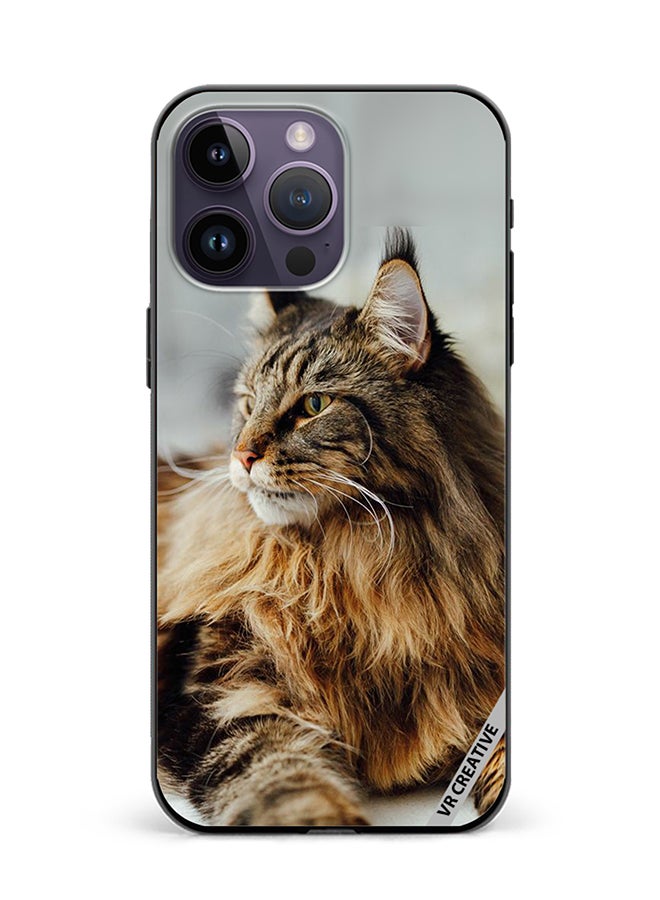 VR CREATIVE Protective Case Cover For Apple iPhone 16 Pro Max Angry Cat Design Multicolour