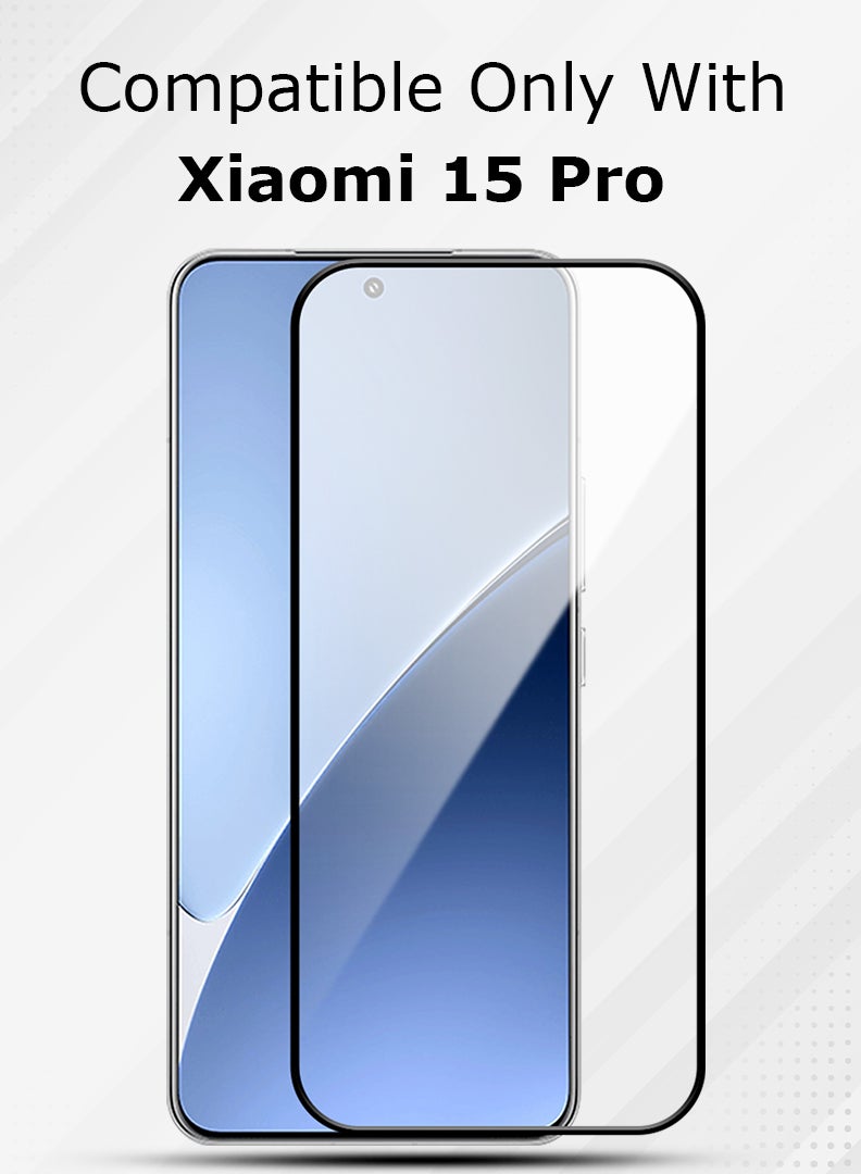 YJS Screen Protector For Xiaomi 15 Pro 6.73 Inch 9H Hardness Tempered Glass Film, Bubble Free Easy Installation, Full Coverage, Anti Scratch And Touch Sensitive - Image 2