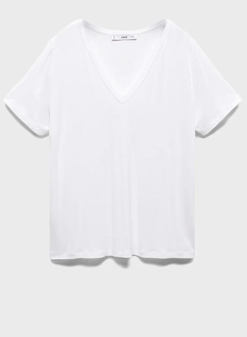 MANGO Crew Neck T-Shirt