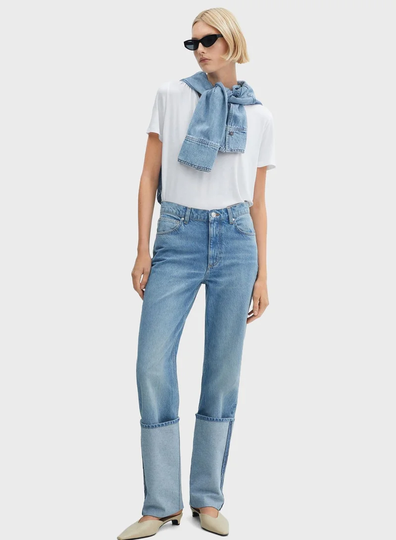 MANGO Crew Neck T-Shirt