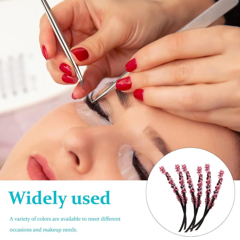 False Eyelashes Colorful Festival Lashes with Glitter Flakes Single Lash Extensions for Natural Look for Party and Performance Use - Image 3