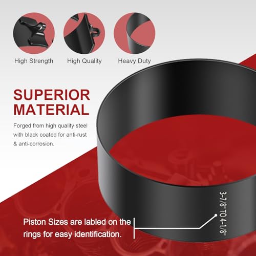 Deargooday Piston Ring Compressor Tool Set 940387 Used for Car Engine, Vehicle Maintenance Clamps, Ratchet Pliers, Storage Case, Piston Size Coverage from 2-7/8" to 4-3/8" - Image 4