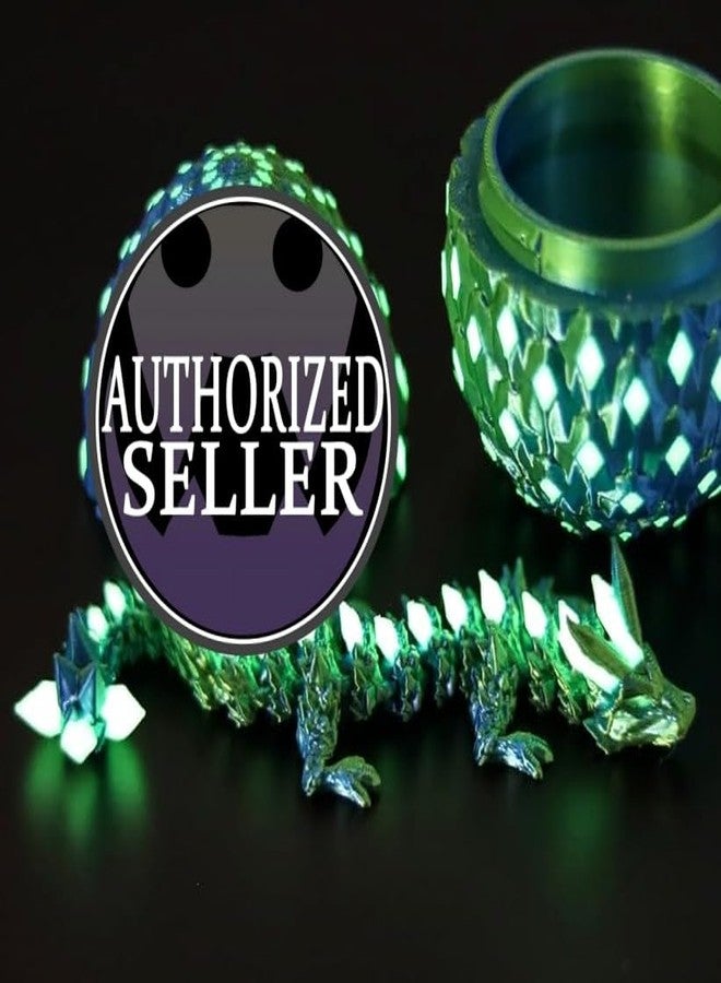 EDGRYJK 4 Pcs 3D Printed Dragon Glow in The Dark with Eggs, Easter Basket Stuffers Dinosaur Fillers Eggs Fidget Toys for Kids, Birthdays, Christmas, Easter Decorations Gifts Indoor Outdoor for Girls Boys - Image 2
