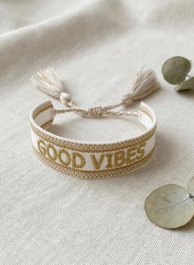 Take Two  Multi-Color Embroidery Letter Hand-Woven Bracelet for Women | Best Price UAE