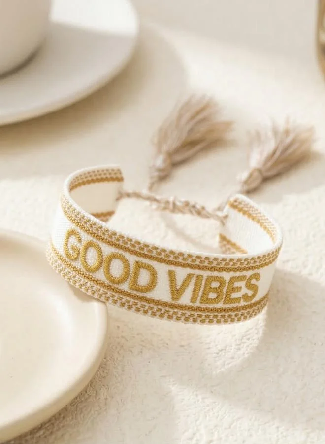 Take Two  Multi-Color Embroidery Letter Hand-Woven Bracelet for Women | Best Price UAE