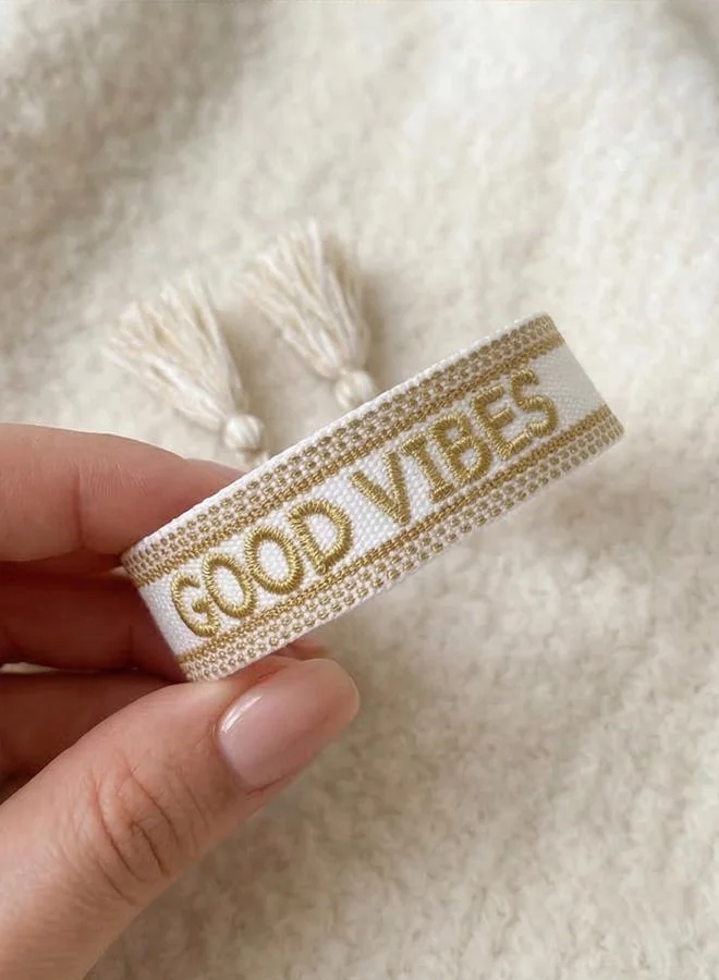 Take Two  Multi-Color Embroidery Letter Hand-Woven Bracelet for Women | Best Price UAE