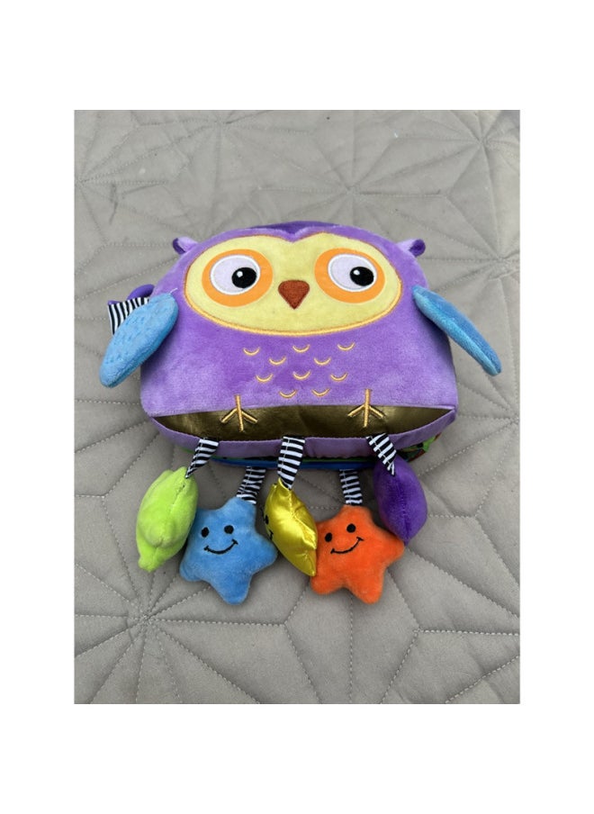null - Baby Soothing Toys English Cute Story Cloth Book Can't Be Torn And Bite Bright Color Washable Three-dimensional Touch-Color:Owl-Specifications:Standard - Image 1