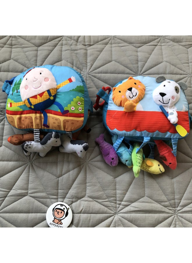 null - Baby Soothing Toys English Cute Story Cloth Book Can't Be Torn And Bite Bright Color Washable Three-dimensional Touch-Color:Owl-Specifications:Standard - Image 1