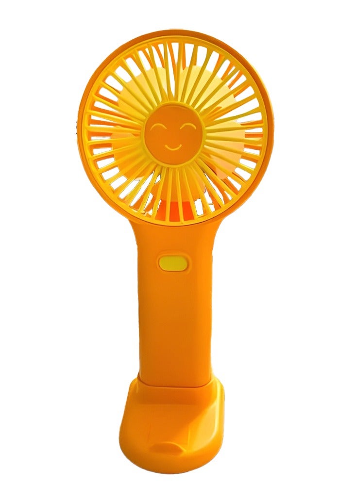 Mini handheld fan HK59-12 , cute design with bright  colors, small size and easy to carry by hand or put in bag, equipped with USB rechargeable battery, on/off button 3 speeds , nice summer and birthday gift for kids and adults, high quality and easy to use - Image 2