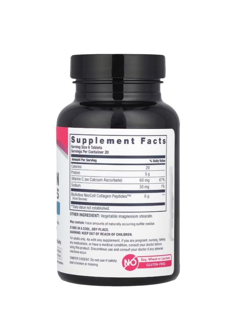 NEOCELL Grassfed Collagen Peptides + Vitamin C 120 Tablets - Image 2