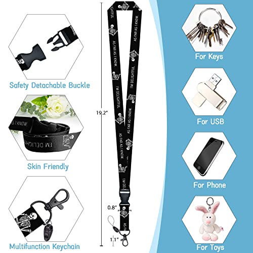 Mcapirivo ID Badge Holder with Breakaway Lanyard, Lanyards for ID Badges Name Tags ID Card Holder, Cute Badge Reel Badge Clip Retractable, Women Teacher Nurse Office Gift, Funny Xray Skeleton Skull Design - Image 5