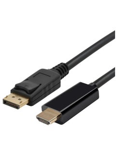 FUJISHKA DisplayPort To HDMI High Digital Adapter Cable Black - 3 Meter  - Image 1