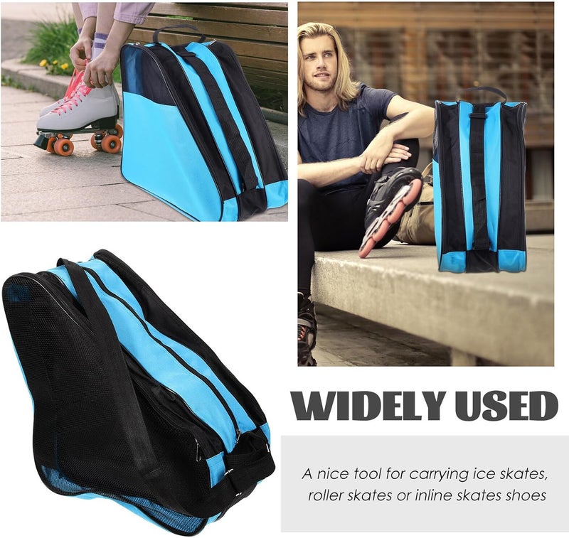 Thickened Roller Skate Storage Bag with Handle Oxford Cloth Protective Outdoor Skates Pouch Convenient Skating Shoe Storage for Women and Men - Image 3