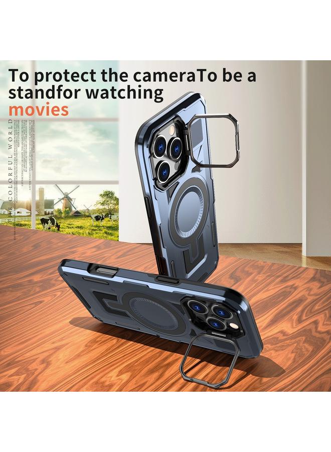 زبون حافظة لهاتف iPhone 13 Pro Max مزودة بإطار مجوف وحامل MagSafe - Image 3