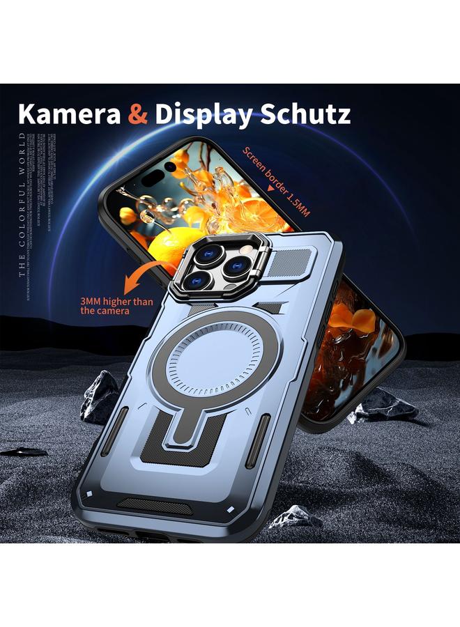 زبون حافظة لهاتف iPhone 13 Pro Max مزودة بإطار مجوف وحامل MagSafe - Image 2