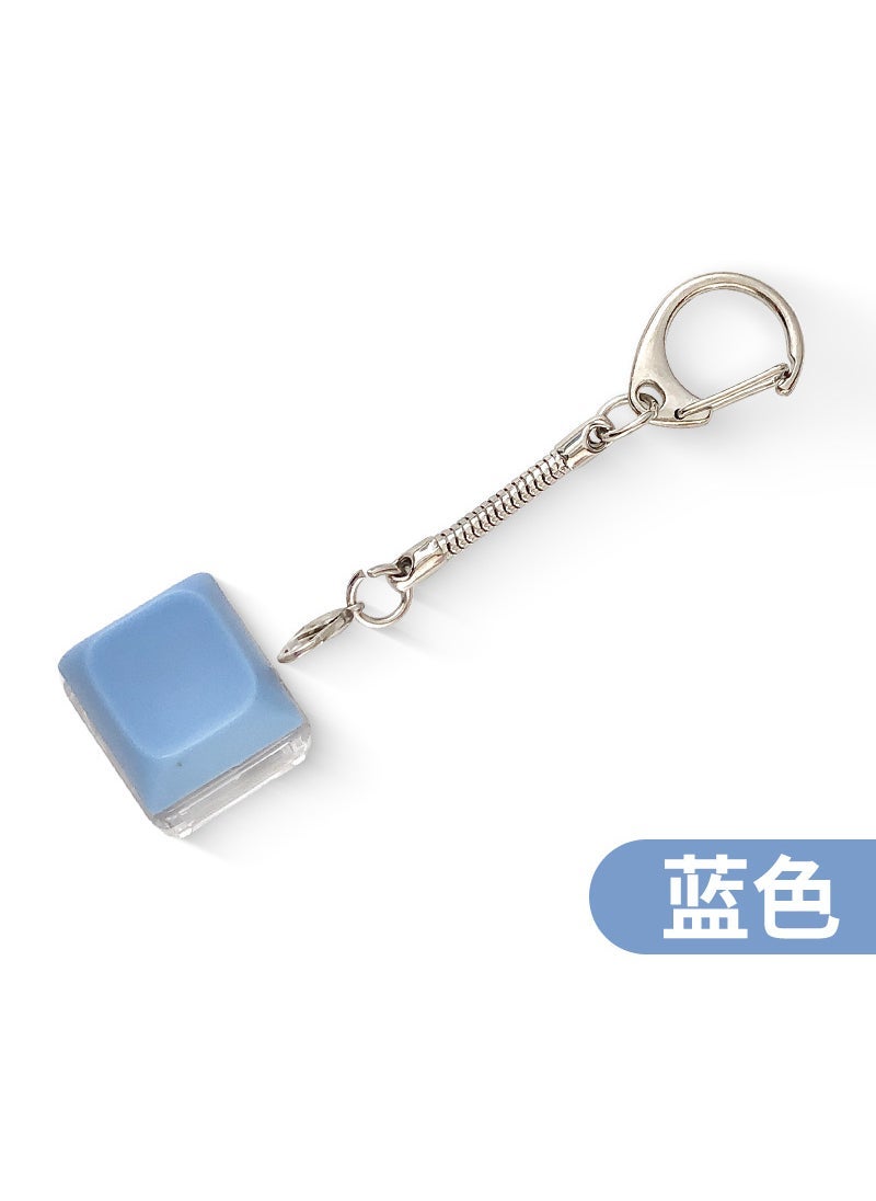 Creative Stress Relief Keychain Plaything Glowing blue with blue light