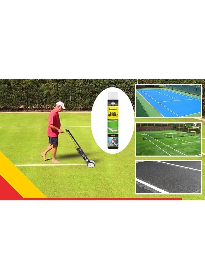 Asmaco Asmaco Line Marking Acrylic Spray Paint For Road Marking Tennis Courts Golf Courses Sports Pitches Football Ground And Parking Areas 750 Ml  - Image 4