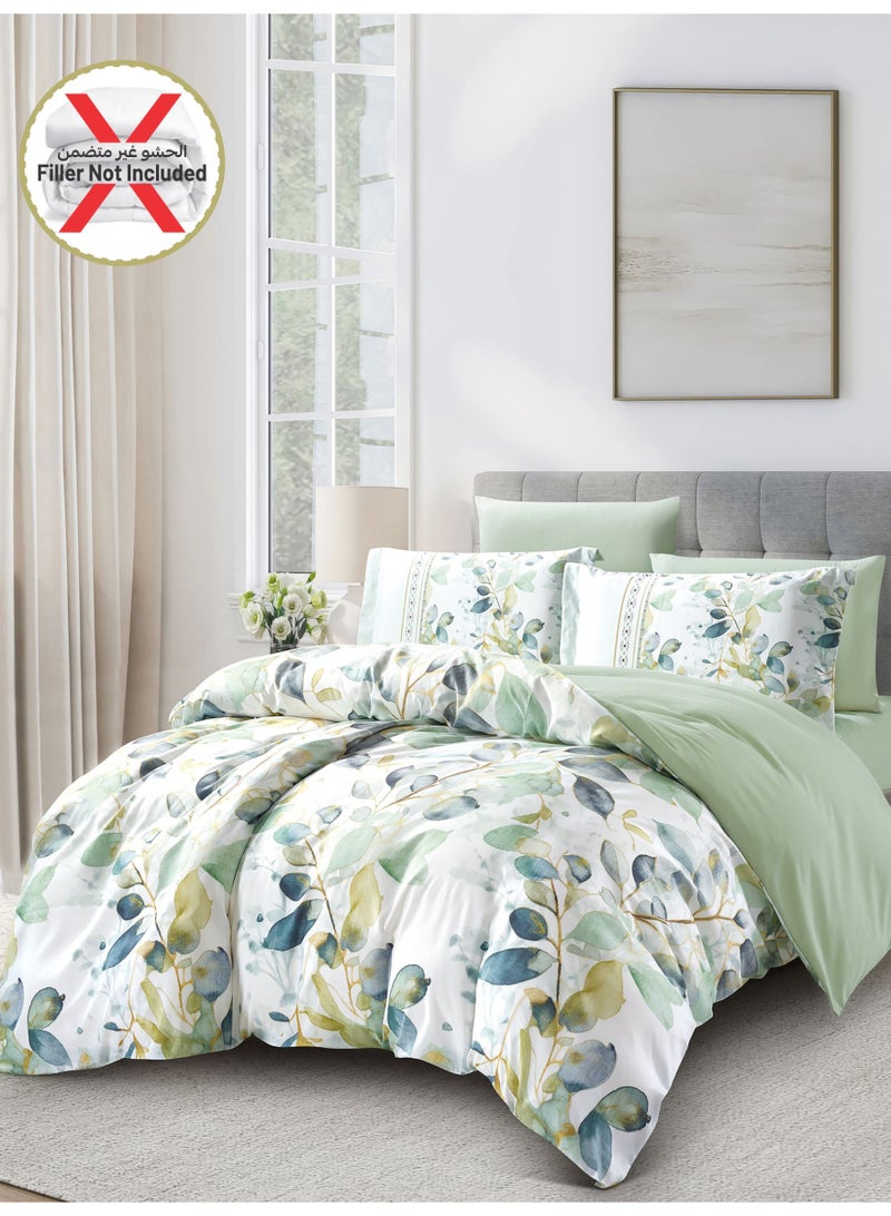 Donetella Digital Print Duvet cover Set, King Size 220x240 cm - 6-Pcs Bed Set, ,Emirate Collection, Microfiber - 1 Duvet Cover, 1 Fitted Sheet, 2 Pillow Shams, 2 Pillowcases (Filler Not Include)  - Image 2