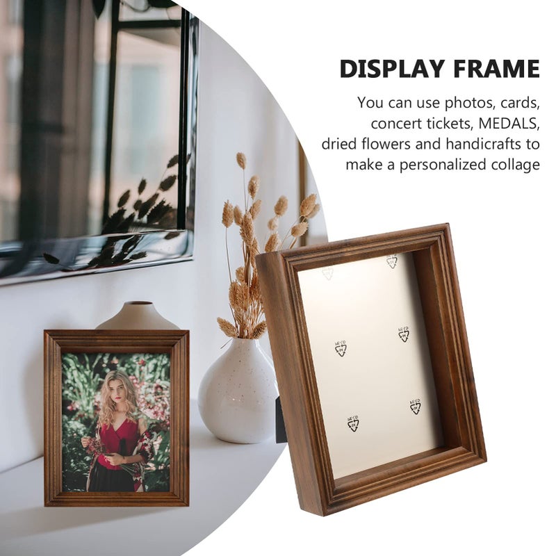 Vintage Shadow Box Display Case 33x24 5x4 5cm For Keepsakes Dried Flowers Home Decor - Image 5