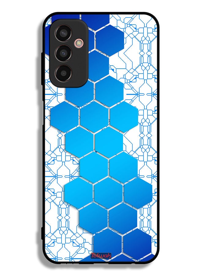 Tolwak غطاء حماية لهاتف سامسونج جالاكسي M13 بتصميم خلية نحل سداسي الأضلاع أيقونة الشبكات - Image 2