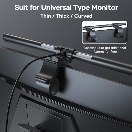OOWOLF Monitor Light Bar with Remote, Ra95 Computer Monitor Lamp for Eye Caring, USB Reading Lamp Task Lamp, Dimmable Light Bar with Backlight, No Glare Space Saving Home Office 16.14" 1-Pack - Image 4